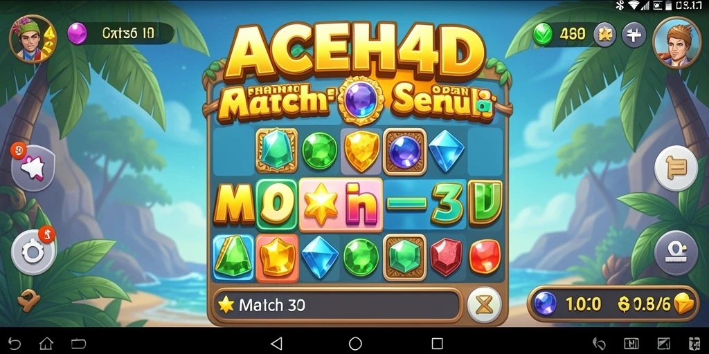 Tampilan gameplay ACEH4D dengan elemen warna-warni yang mencolok.
