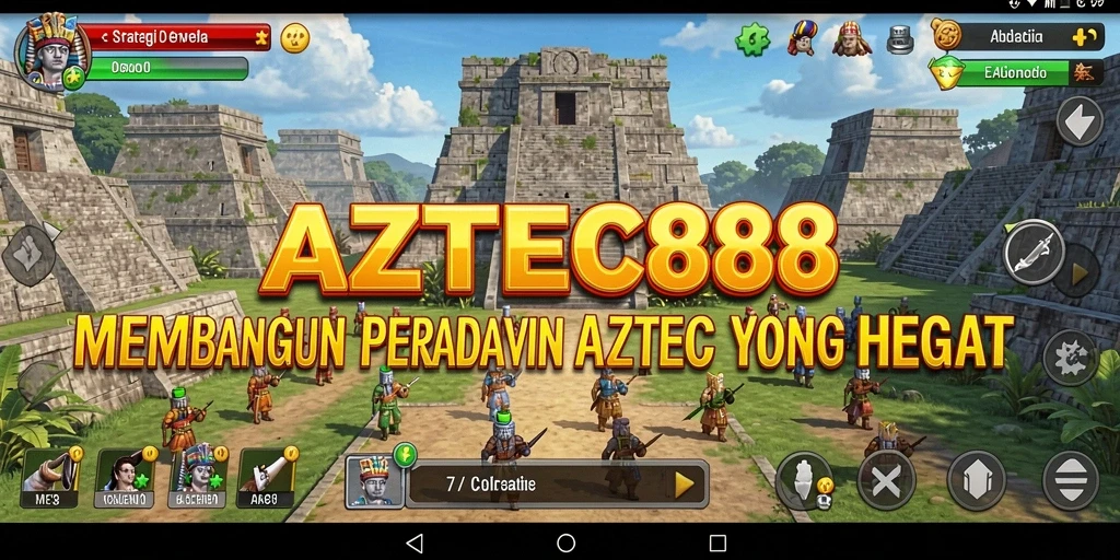 Gameplay menegangkan dari AZTEC88 yang menunjukkan pembangunan strategi.