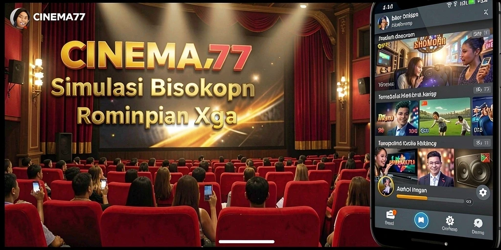 Tampilan gameplay <strong>CINEMA77</strong> yang menarik dengan pengelolaan bioskop.