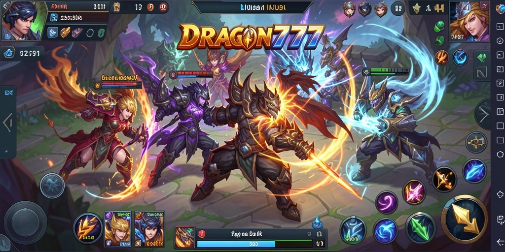 Screenshot menunjukkan aksi seru dalam gameplay MOBA.