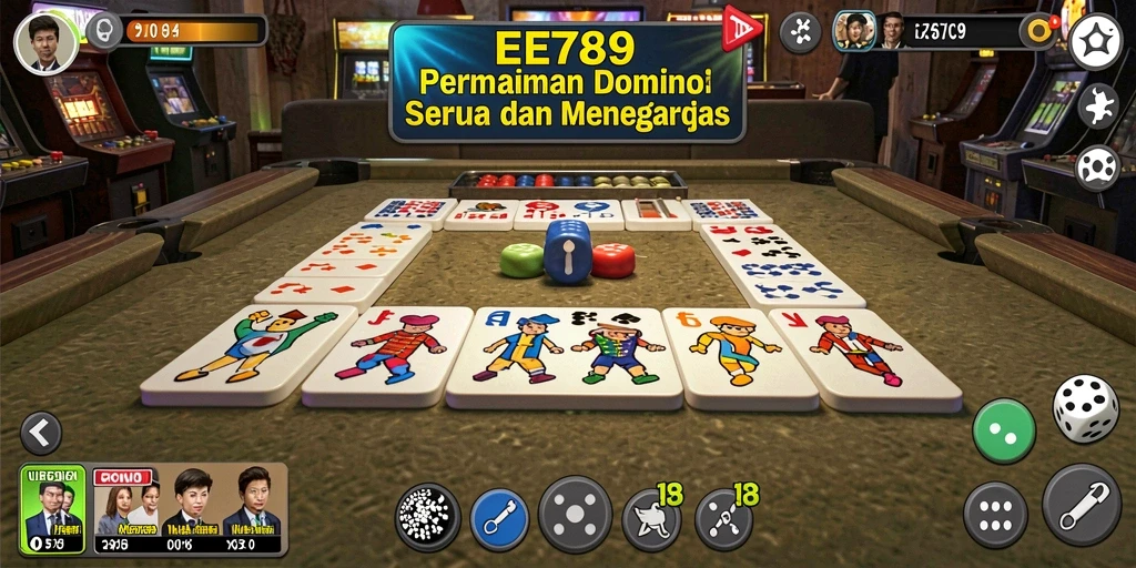 Tampilan menarik saat bermain EE789, menampilkan aksi seru permainan Domino.