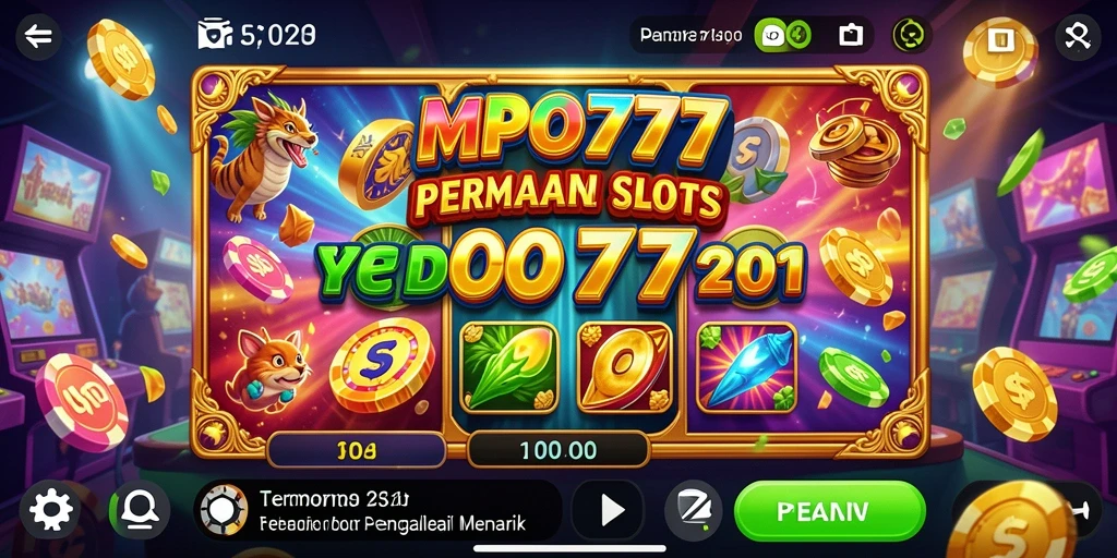 Tampilan gameplay MPO777 dengan tema slot yang menarik dan interaktif.