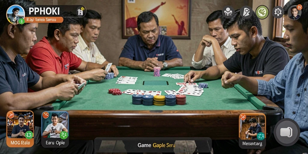 Tampilan menarik dari gameplay Gaple di PPHOKI.
