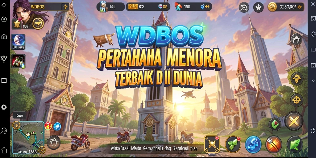 Tampilan gameplay WDBOS menampilkan strategi menara yang mendebarkan.