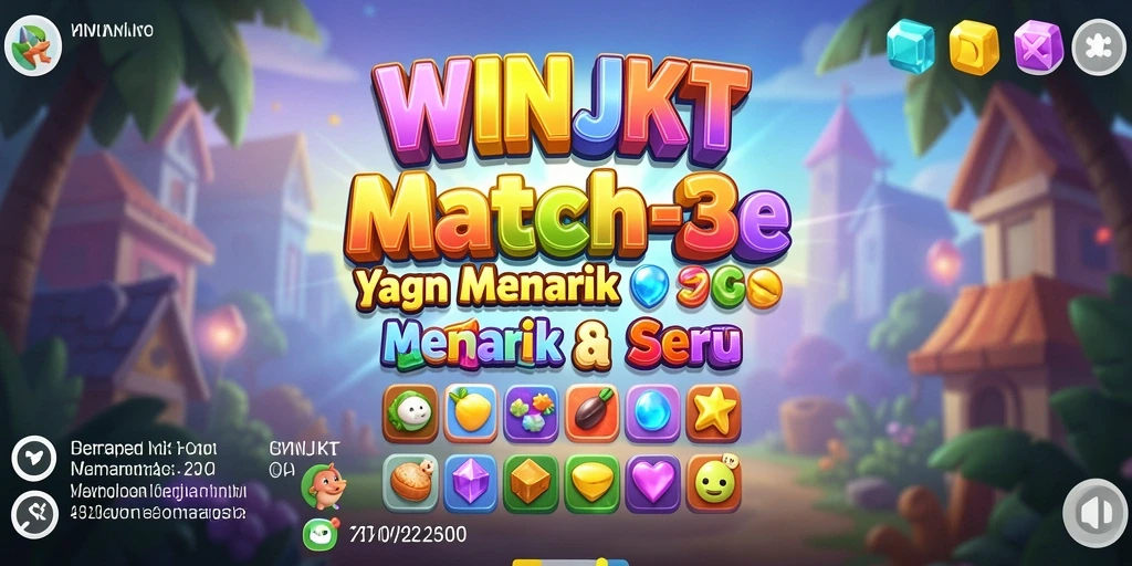 Gameplay WINJKT dengan kombinasi item yang penuh warna.